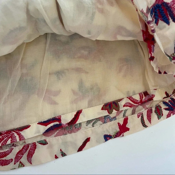 Anthropologie Viola Floral Eyelet Palmetto A-line Skirt Size 2 - Picture 5 of 6